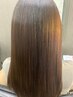 美髪縮毛矯正ストレート+髪質改善トリートメント＋カット￥22000
