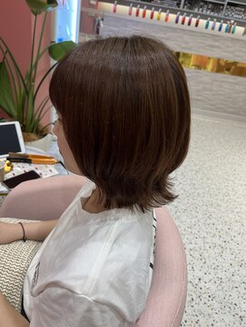 モア 岡崎(more) スタイリスト大山 くびれレイヤーカット ×オレンジベージュ