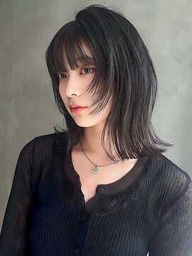アグ ヘアー ソア 清水商店街店(Agu hair soa) 《Agu hair》黒髪レイヤーミディ×numberA.ベースケアミルク