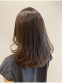 大人女子のゆるふわエアリーカール 髪質改善Tr+カラー