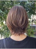 30代40代50代白髪ぼかし×ウルフショートボブ/lily野田