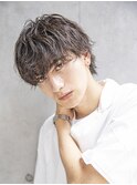 【小久保style】ベリーショートニュアンスパーマグレーベージュ