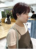 ［Ocean Hair&Life 水田］ゆるふわショート×ボルドーカラー