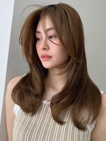 ソヨン 金山店(SOYON)&nbsp;波巻き/小顔/似合わせカット/フェミニンロング/黒髪/ネビージュ