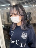 ラニヘアサロン(lani hair salon)&nbsp;ホワイトカラー/インナーカラー/ブルーブラック/デザインカラー