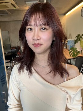 ナループロア ルームー(Nalu pu loa ROOMOO) ピンクブラウン/ピンクカラー/暖色カラー/レイヤーカット