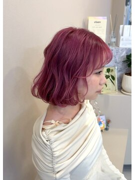 エトレ(etore) 甘めふんわりボブ/ハイトーンあざとモーブピンク
