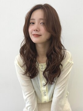 フィルムス 渋谷(FILMS) デジタルパーマレイヤーカット顔周り前髪ミディアムロング/渋谷