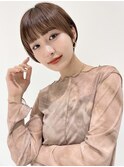 ショートヘア / ベージュ / 丸みショート
