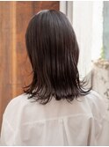 外ハネミディアム【髪質改善/ヘッドスパ/白髪染め/いわき】