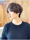 大人可愛いショートヘアショートボブマッシュショート丸み