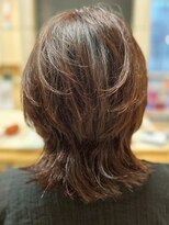 ヘアークリアー 春日部&nbsp;ミセス ピンクベージュ×くびれミディアム レイヤースタイル