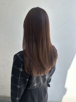 ジュエ ヘアー デザイン(Jue hair design)&nbsp;艶感ローレイヤー×春のシアーブラウン/ロング/ワンカラー