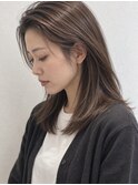 【HEY 松本】秋冬ヘーゼルカラー×重めミディアムレイヤー