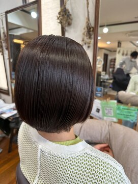 美容室 メザミー MESAMIES レイヤーボブ髪質改善ショート大人可愛いツヤ髪ナチュラル黒髪