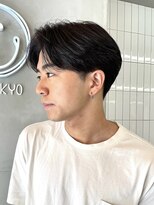 メンズ/センターパート/横分けセンターパート/ハイライト