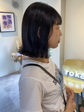 ロカ(roka) ブルーブラック/外ハネボブ