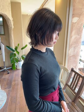 プリモ ココ 鍋島店(Primo coco.) ボブウルフ☆顔まわり姫カット/姫カットレイヤー