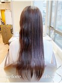 毛先まで柔らか酸性ストレート♪