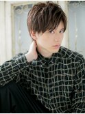 mod's姪浜/フレンチカジュアルマットブラウンメンズショートh