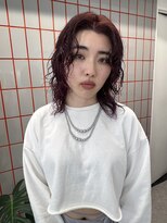 ペレ 栄店(PELE)&nbsp;デザインカラー/レイヤーカット/ウェットヘア/オリーブベージュ