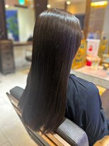 ヘアリゾート粋 ティガ 池袋店(tiga)&nbsp;艶髪ストレート/透明感/ブラウン/セミロング