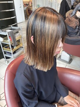 ソトエアンドマーブ 久喜店(SOTOE&marbb) ブリーチなし/白髪ぼかし/ブラウンバレイヤージュ