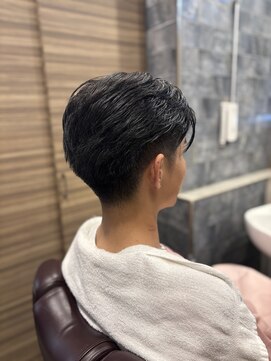 銀座マツナガ 神田店 メンズセンターパートツーブロックさわやかモテ髪