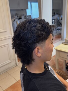 ヘアスタジオ アルス 御池店(hair Studio A.R.S) 海外ヘア スリックバック フリンジカット テーパーフェード