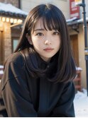 10代20代30代大人かわいい小顔韓国へア艶感アッシュグレージュ