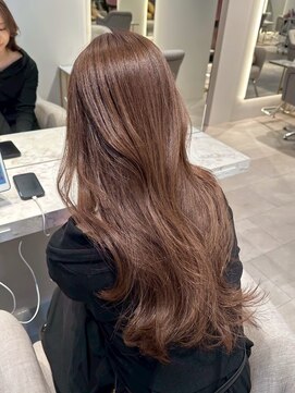 レイラバイアフロート 吉祥寺(Lila by afloat) ロングレイヤー/ピンクブラウン/ブリーチなしダブルカラー