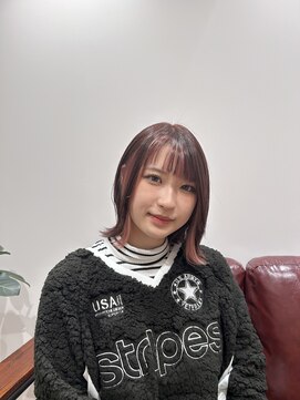 リエート 四条河原町(Lieto) 髪質改善前髪インナーピンクブラウンブリーチカラー10代20代