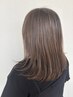 【白髪ぼかしハイライト】メッシュ＋透明感カラー＋カット+TR　￥15000