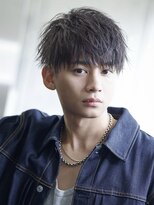 リップス 表参道店(LIPPS)&nbsp;【シャープパーマ×サイドパートマッシュ】刈り上げ2ブロック