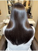 40代50代◎髪質改善！上品大人韓国風レイヤーセミロング冬カラー