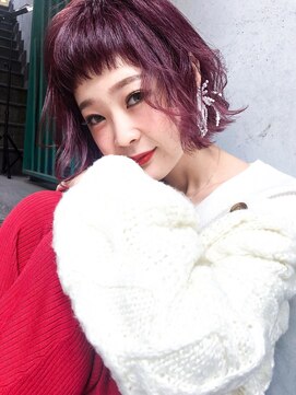 ローランド(Rowland) ボブ☆眉上☆ダブルカラー☆ハイライト☆ラベンダー