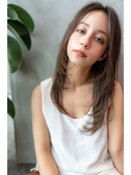 オースティン 門前仲町(AUSTIN) 大人かわいい前髪セシルカットココアブラウンフリンジウェーブ