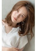 色っぽふんわりミディ/小顔ヘア/透け感艶カラー/20代30代40代