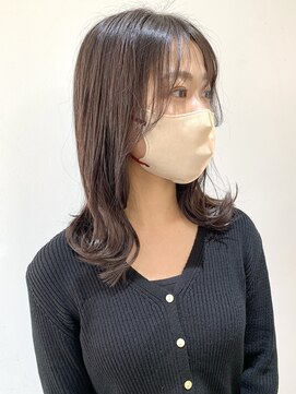 フォーク FOLK 【FOLK】地毛風ブラウン☆似合わせ外ハネミディアムボブ♪