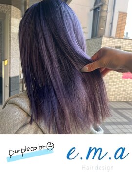 エマヘアデザイン(e.m.a Hair design) パープルカラー