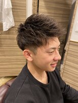 銀座マツナガ 神田店&nbsp;ツーブロマッシュ軽め爽やか無造作短髪アップバング