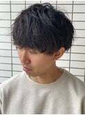 ダークアッシュ/アッシュブラック/カルマパーマ/ベリーショート