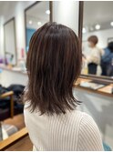 切りっぱなし外ハネスタイル