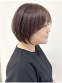 say.ホワイトグレージュショートボブチェリーブラウンラベンダー
