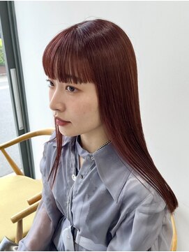 ヘアー アイス 御器所本店(HAIR ICI) 20代30代40代大人可愛い髪質改善カラー 暖色夏ストレート仕上げ