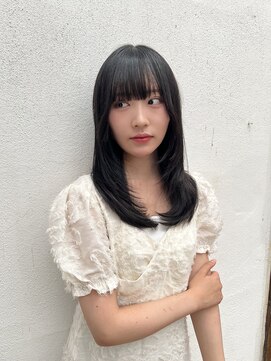 ロンドアベニール 北千住(Lond avenir) くびれヘア/顔周り/韓国/レイヤーカット/黒髪/ミディアム北千住