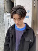 ▲センターパート×シークレットパーマ▲tim hair