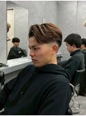 スペインカール ハイライトカラー　メンズカット　メンズパーマ