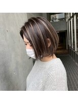 リーチェ(ReCHE by CAPA(旧：CAPA茅ヶ崎店）)&nbsp;コントラストハイライト×大人ボブで魅せる艶さら立体感カラー