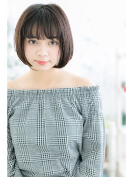 ヘアアンドビューティー ミック(Hair & Beauty miq) カットラインが決め手！小顔前下がりナチュラルボブ